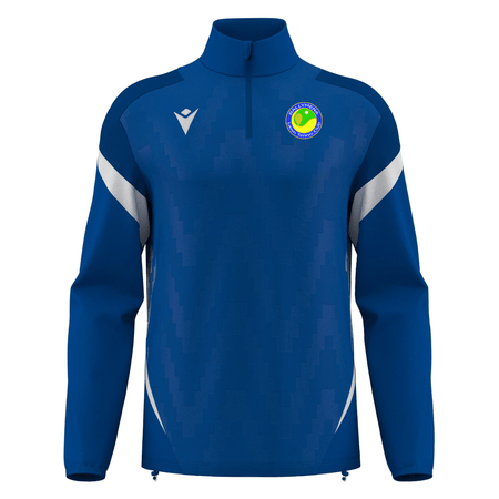 Ballymena Lawn Tennis Club Hollow 1/4 Zip Top - Royal - Macron - Stash Shop