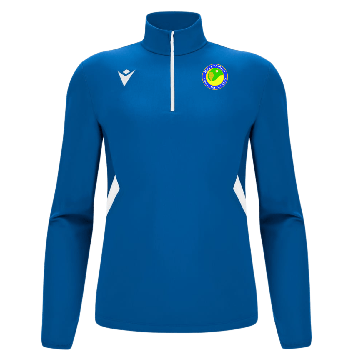 Ballymena Lawn Tennis Club Piave 1/4 Zip Jersey - Royal - Macron - Stash Shop