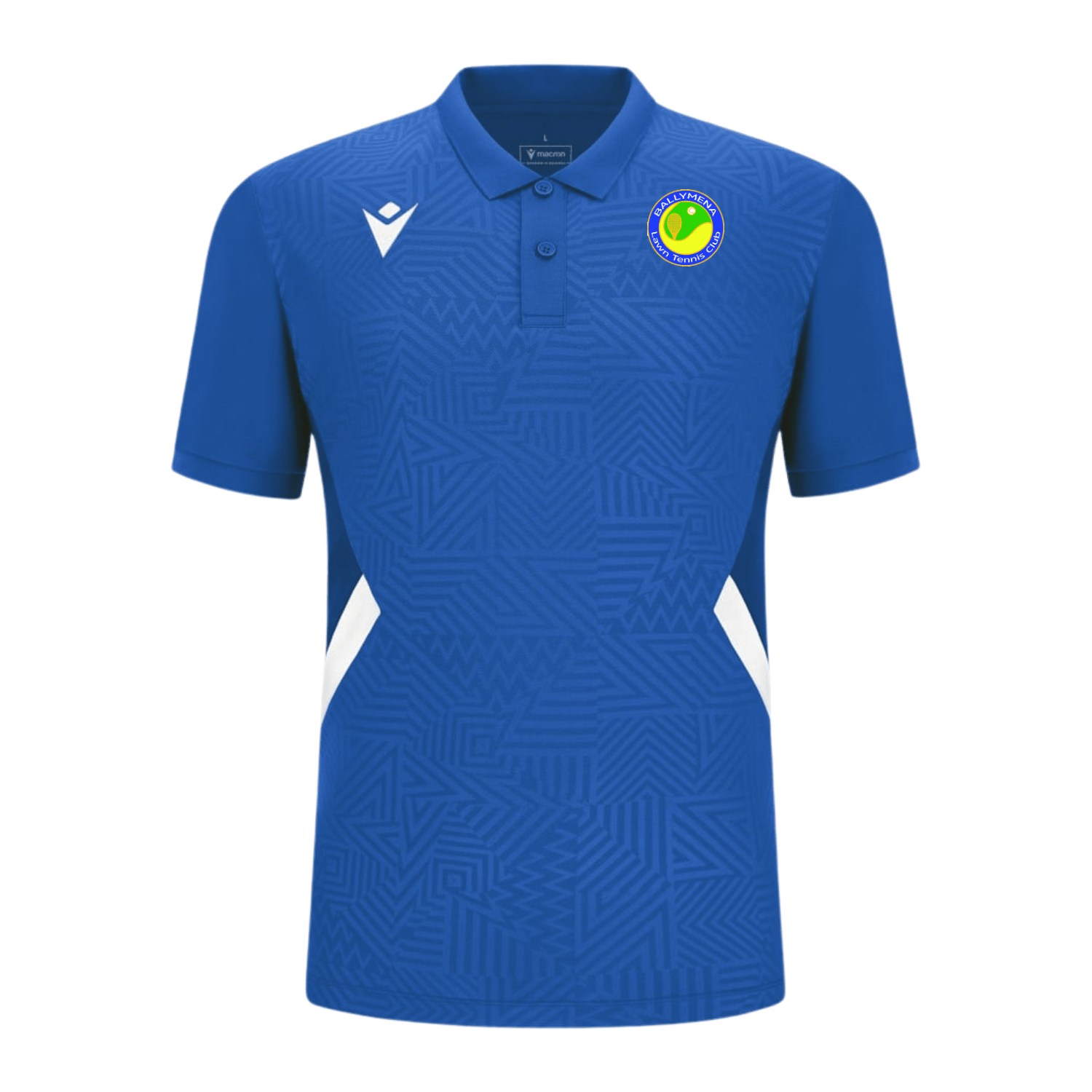 Ballymena Lawn Tennis Club Rap Polo - Royal - Macron - Stash Shop
