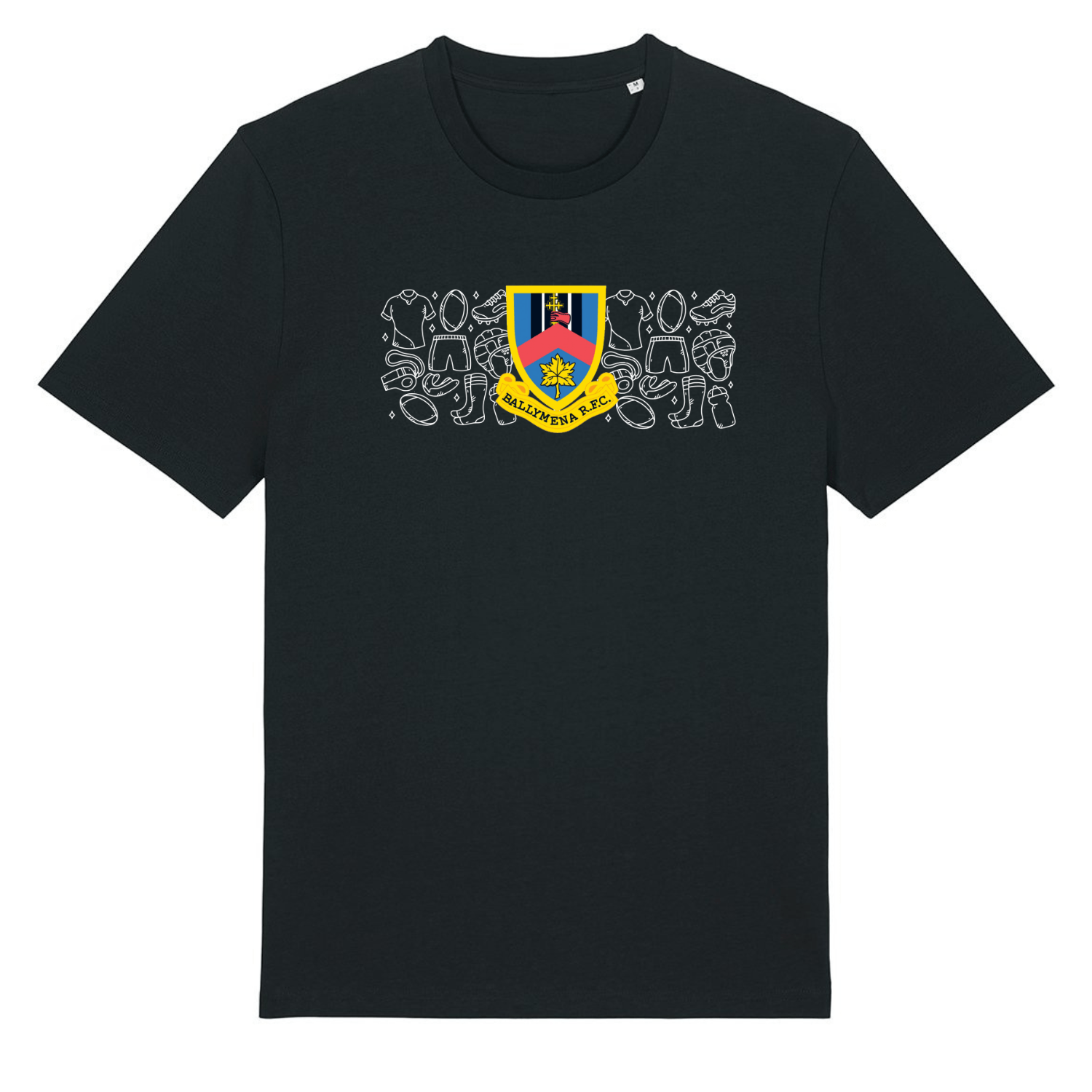 Ballymena Rugby Club - Cotton Doodle Tee - Black - Stash Inc. - Stash Shop