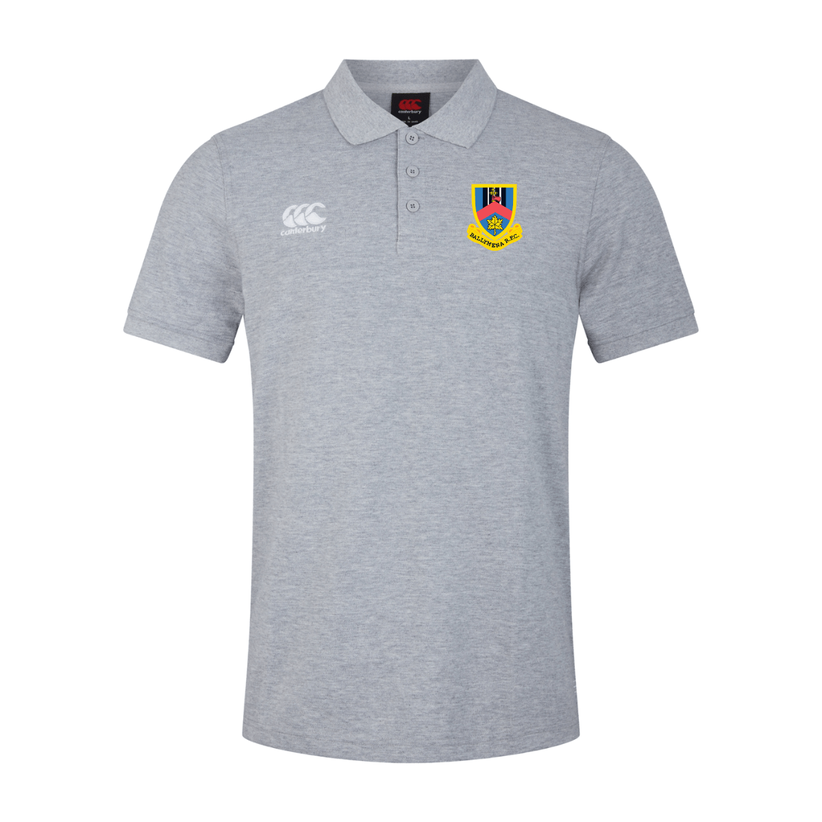 Ballymena Rugby Club - Cotton Waimak Poloshirt - Grey - Canterbury - Stash Shop