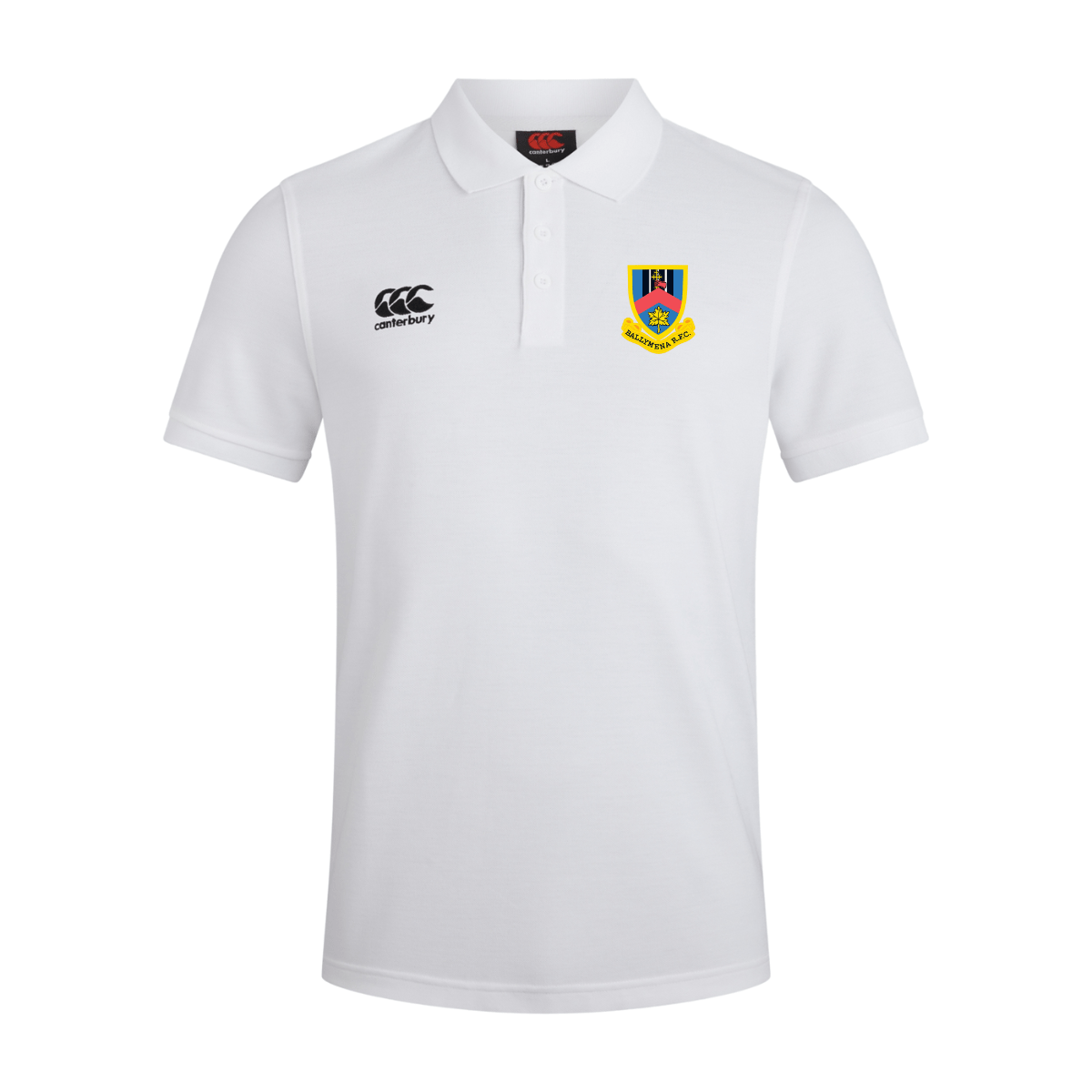 Ballymena Rugby Club - Cotton Waimak Poloshirt - White - Canterbury - Stash Shop