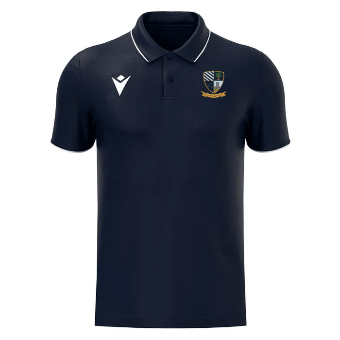 Ballymoney Rugby Club - Draco Hero Short Sleeve Polo Shirt - Navy -Macron- Stash Shop