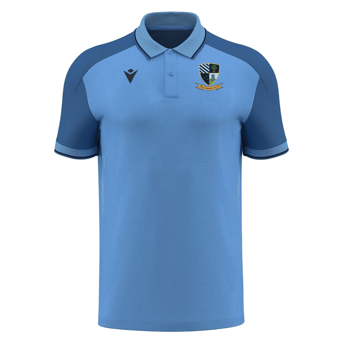 Ballymoney Rugby Club - Echoes Polo - Ice Sky/Navy -Macron- Stash Shop