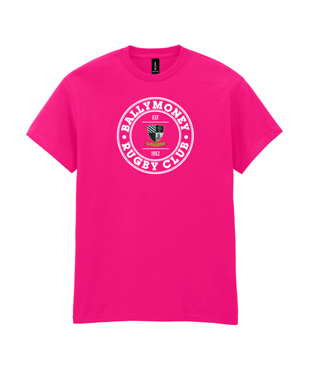 Ballymoney Rugby Club - Heavy Cotton™ T-Shirt - Heliconia -Stash Shop- Stash Shop