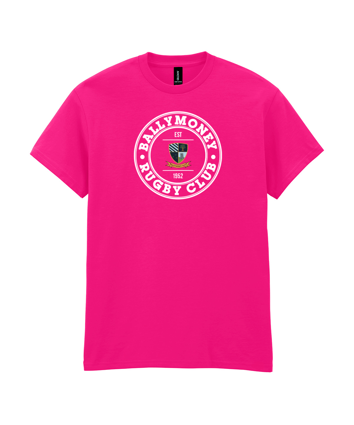 Ballymoney Rugby Club - Heavy Cotton™ T-Shirt - Heliconia -Stash Shop- Stash Shop