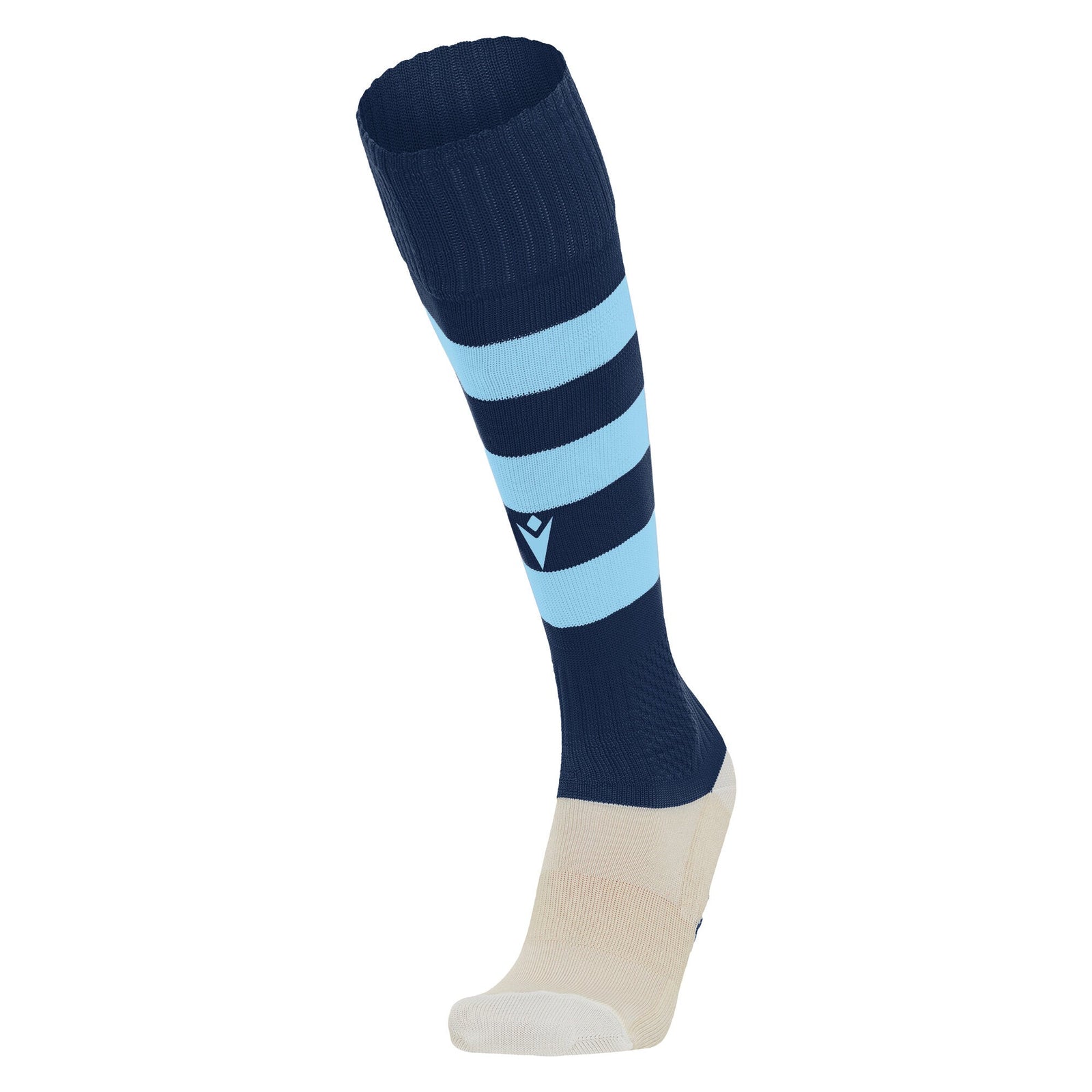 Ballymoney Rugby Club - Hoops Socks (5 Pack) - Navy/Columbia -Macron- Stash Shop