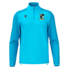 Ballymoney Rugby Club - Isen 1/4 Zip Top - Neon Sky -Macron- Stash Shop