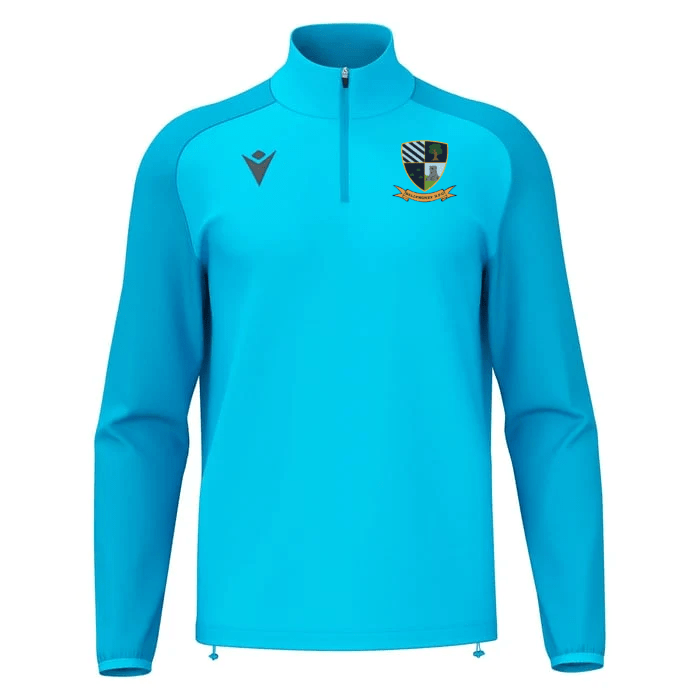 Ballymoney Rugby Club - Isen 1/4 Zip Top - Neon Sky -Macron- Stash Shop
