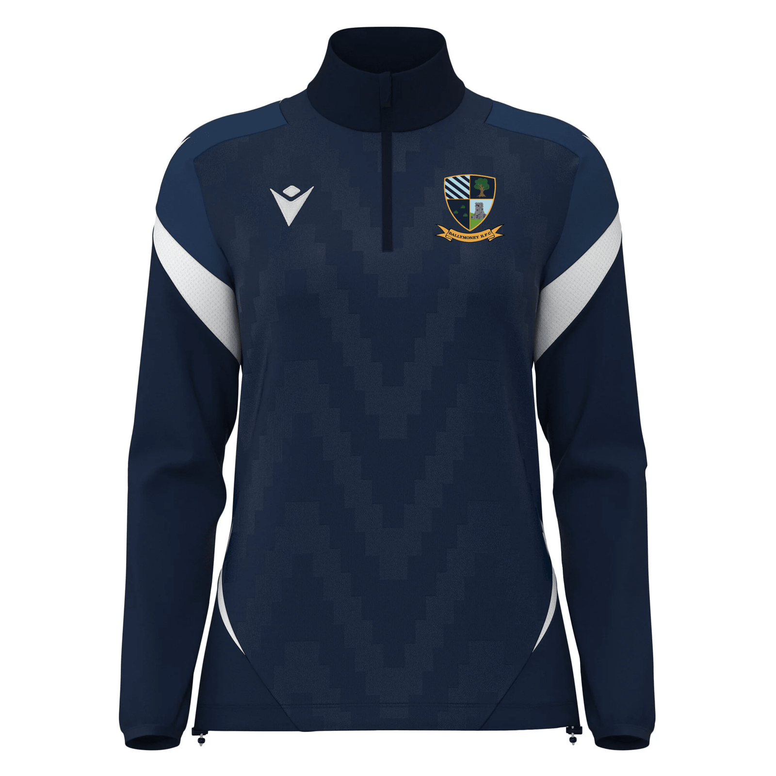 Ballymoney Rugby Club - Leona 1/4 Zip Womens Top - Navy -Macron- Stash Shop