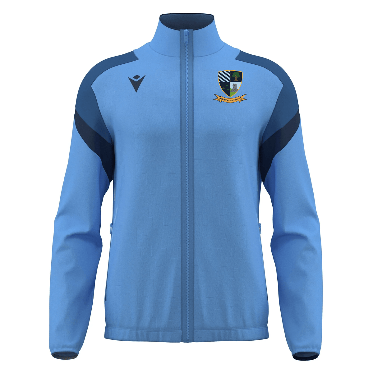 Ballymoney Rugby Club - Odin Full Zip Top - Ice Sky/Navy -Macron- Stash Shop