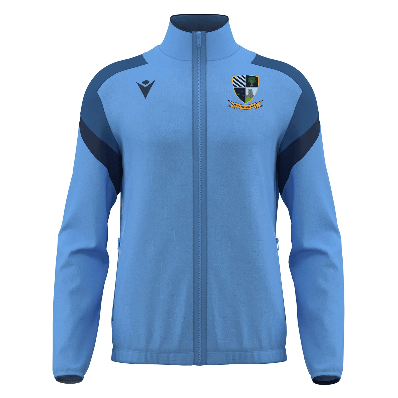 Ballymoney Rugby Club - Odin Full Zip Top - Ice Sky/Navy -Macron- Stash Shop