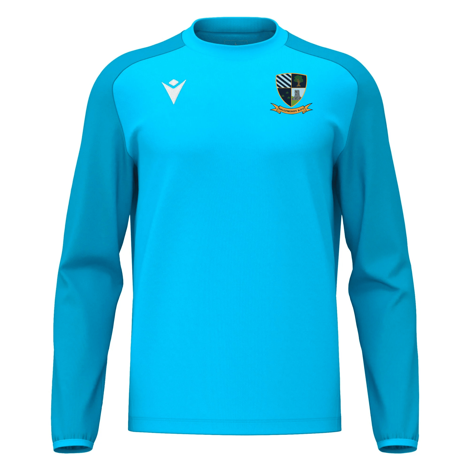 Ballymoney Rugby Club - Thalos Roundneck Top - Neon Sky -Macron- Stash Shop