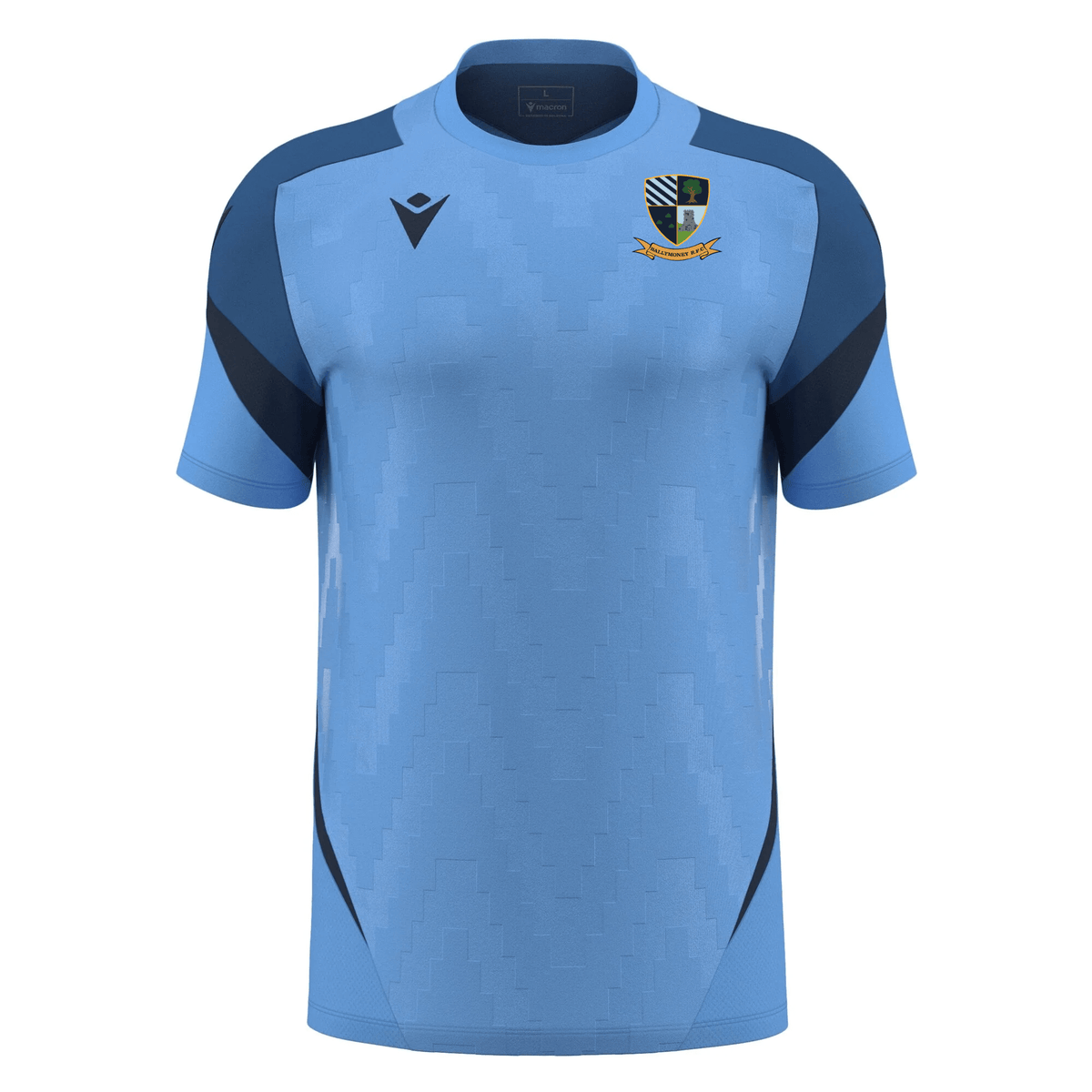Ballymoney Rugby Club - Totem Shirt Short Sleeve - Ice Sky/Navy -Macron- Stash Shop