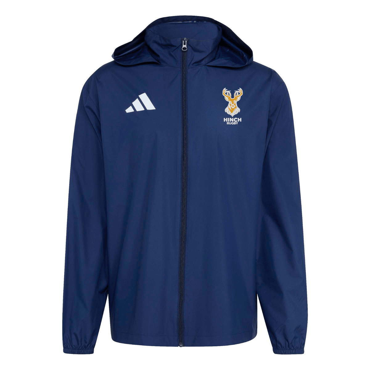 Ballynahinch Rugby Club - Entrada 26 Hooded Multi Jacket - Navy -adidas- Stash Shop