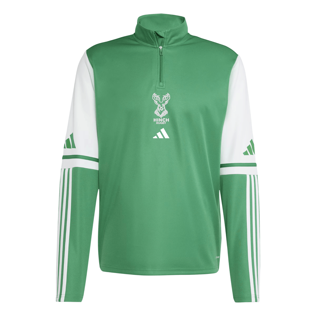 Ballynahinch Rugby Club - Poly Contrast 1/4 Zip - Green - adidas - Stash Shop