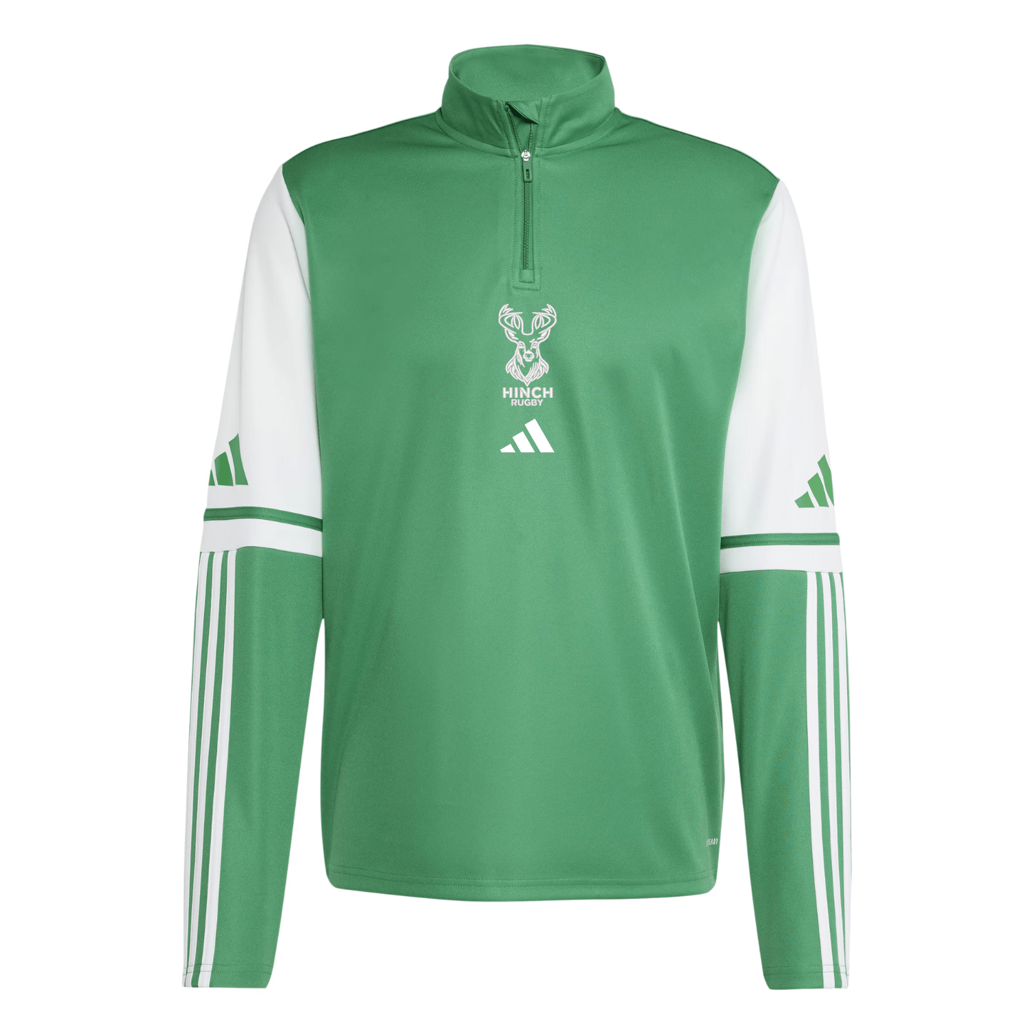 Ballynahinch Rugby Club - Poly Contrast 1/4 Zip - Green - adidas - Stash Shop