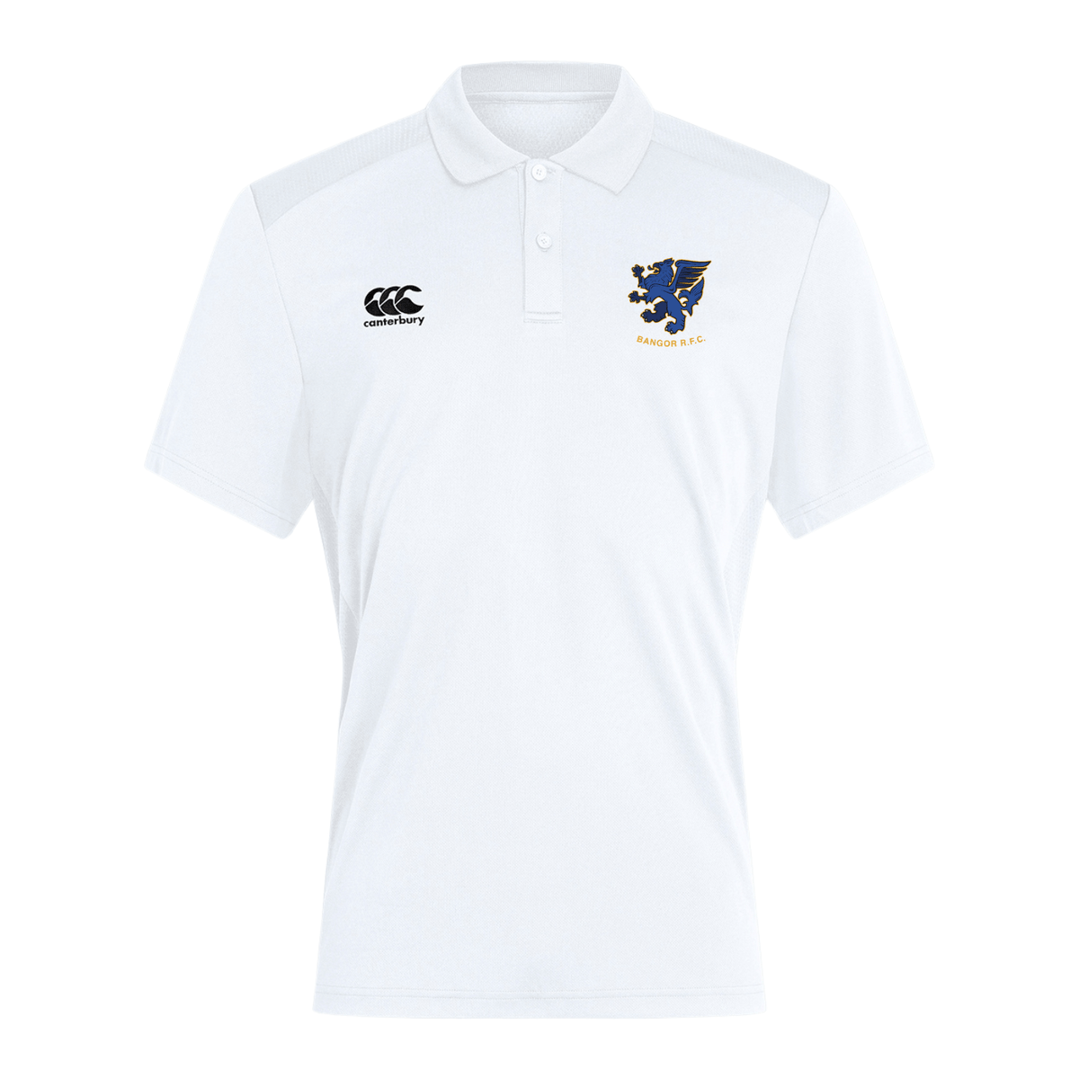 Bangor Rugby Club - Poly Polo - White - Canterbury - Stash Shop
