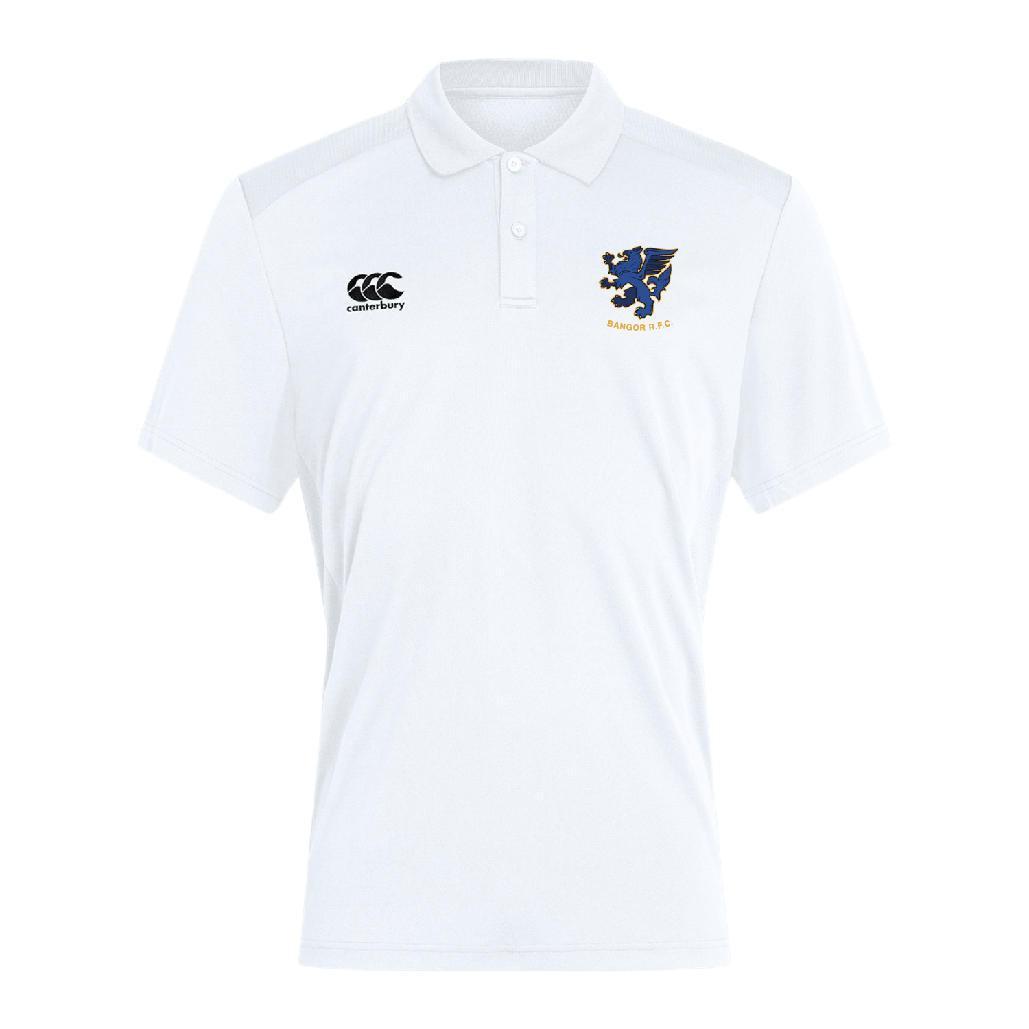 Bangor Rugby Club - Poly Polo - White - Canterbury - Stash Shop