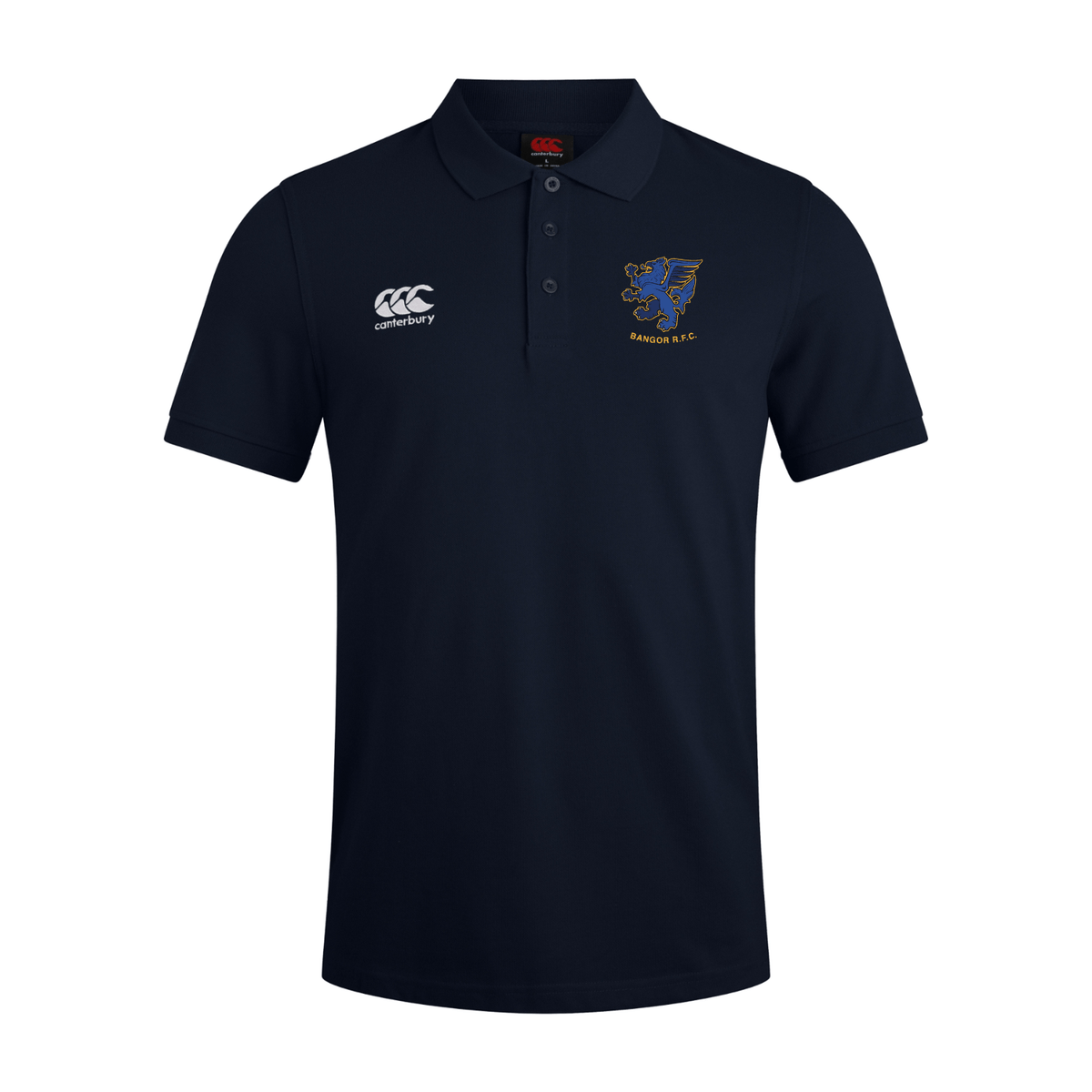 Bangor Rugby Club - Waimak Poloshirt - Navy - Canterbury - Stash Shop