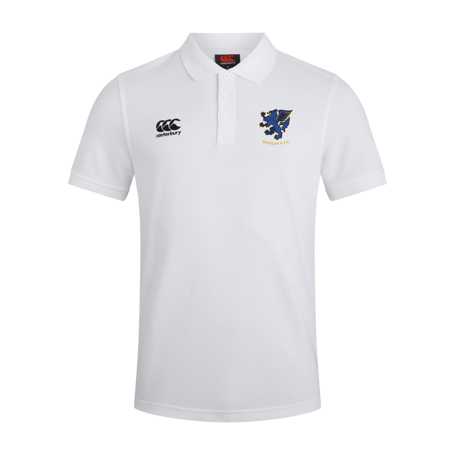Bangor Rugby Club - Waimak Poloshirt - White - Canterbury - Stash Shop