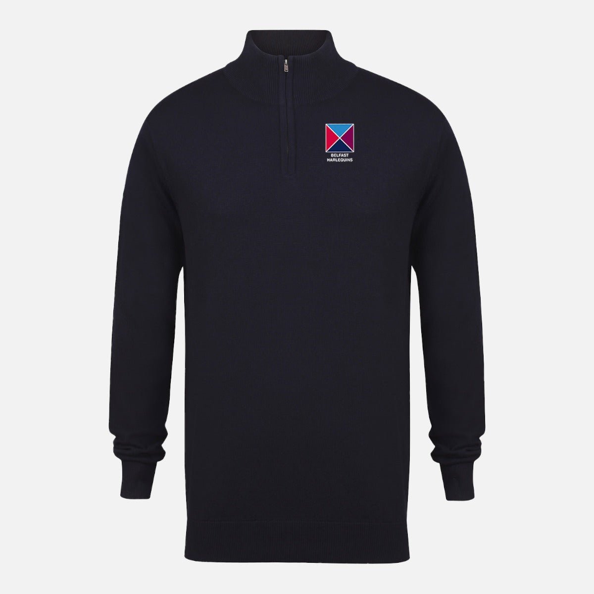 Belfast Harlequins 1/4 Zip Cotton Jumper - Stash Inc. - Stash Shop