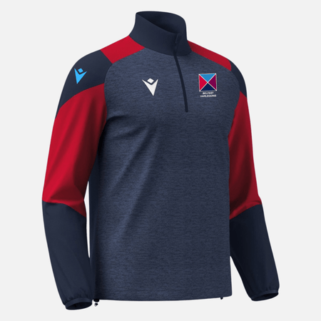 Belfast Harlequins Contrast Cuz 1/4 Zip - Macron - Stash Shop