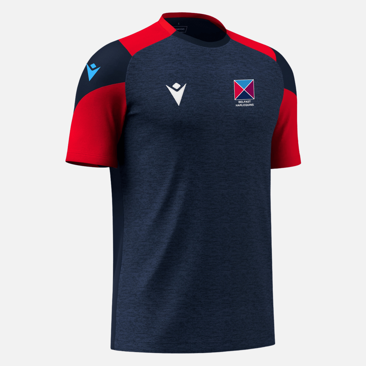 Belfast Harlequins Contrast Gol Poly Tee - Macron - Stash Shop