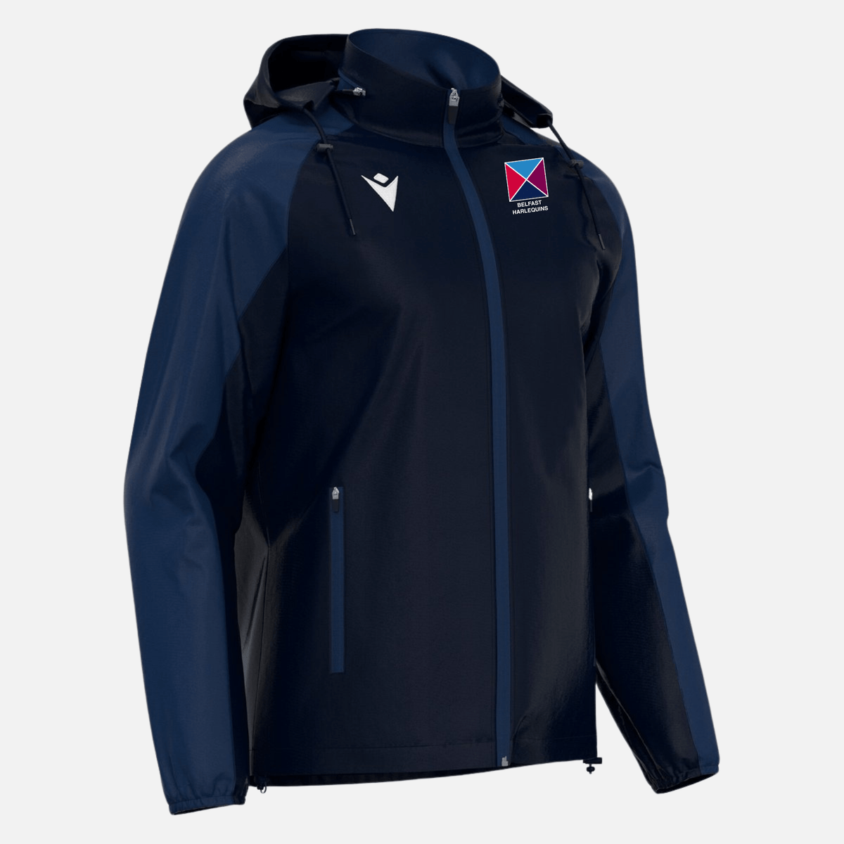 Belfast Harlequins Fleece Lined Rain Jacket - Macron - Stash Shop