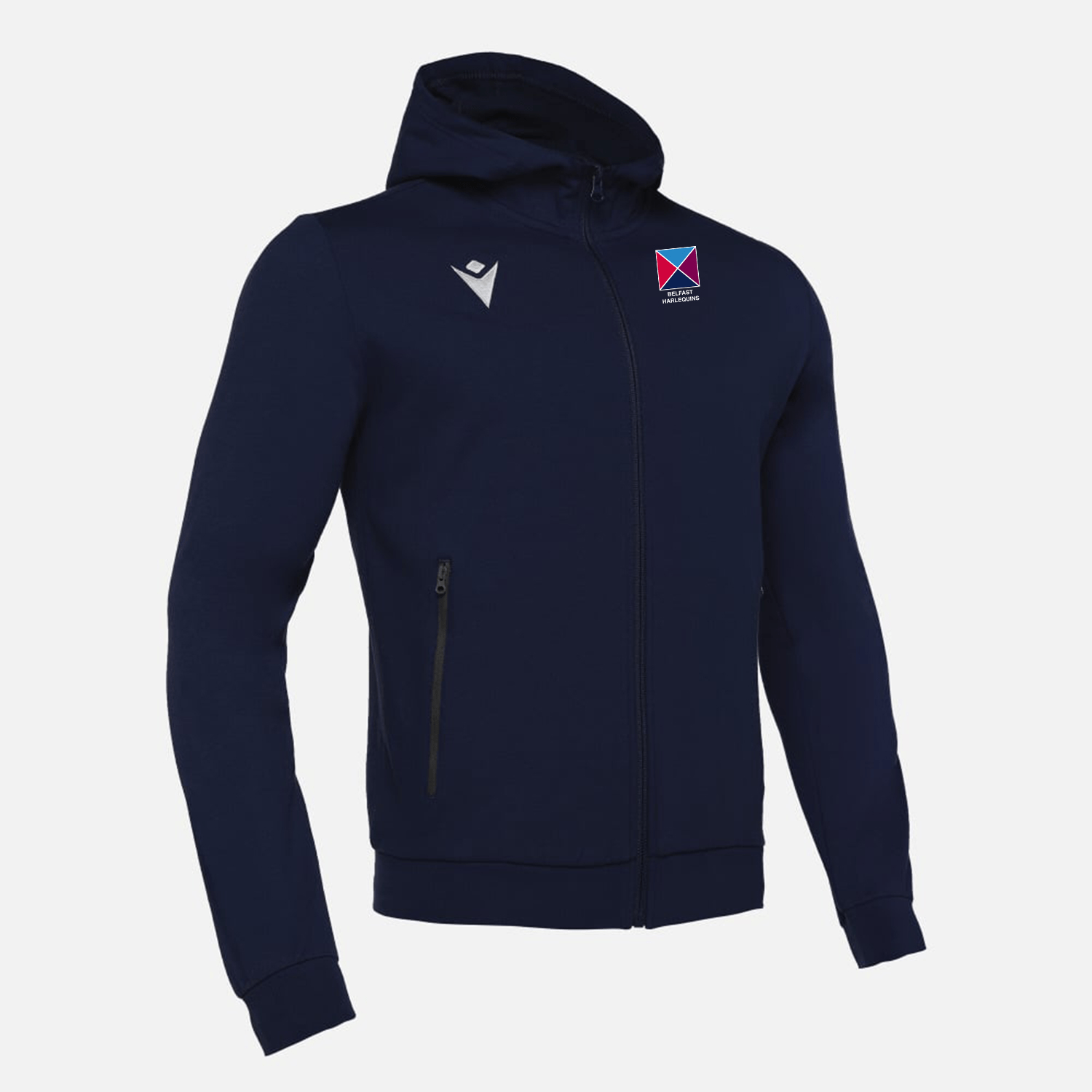 Belfast Harlequins FZ Hoodie - Macron - Stash Shop