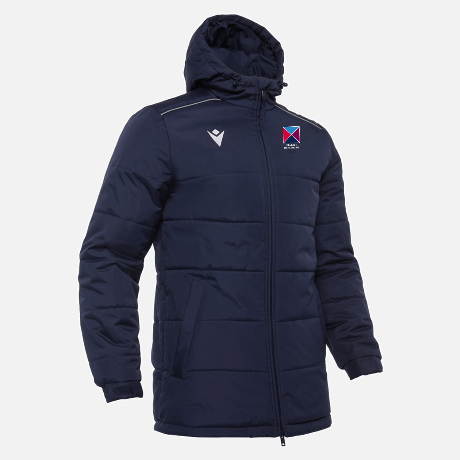 Belfast Harlequins Heavyweight Padded Jacket - Macron - Stash Shop