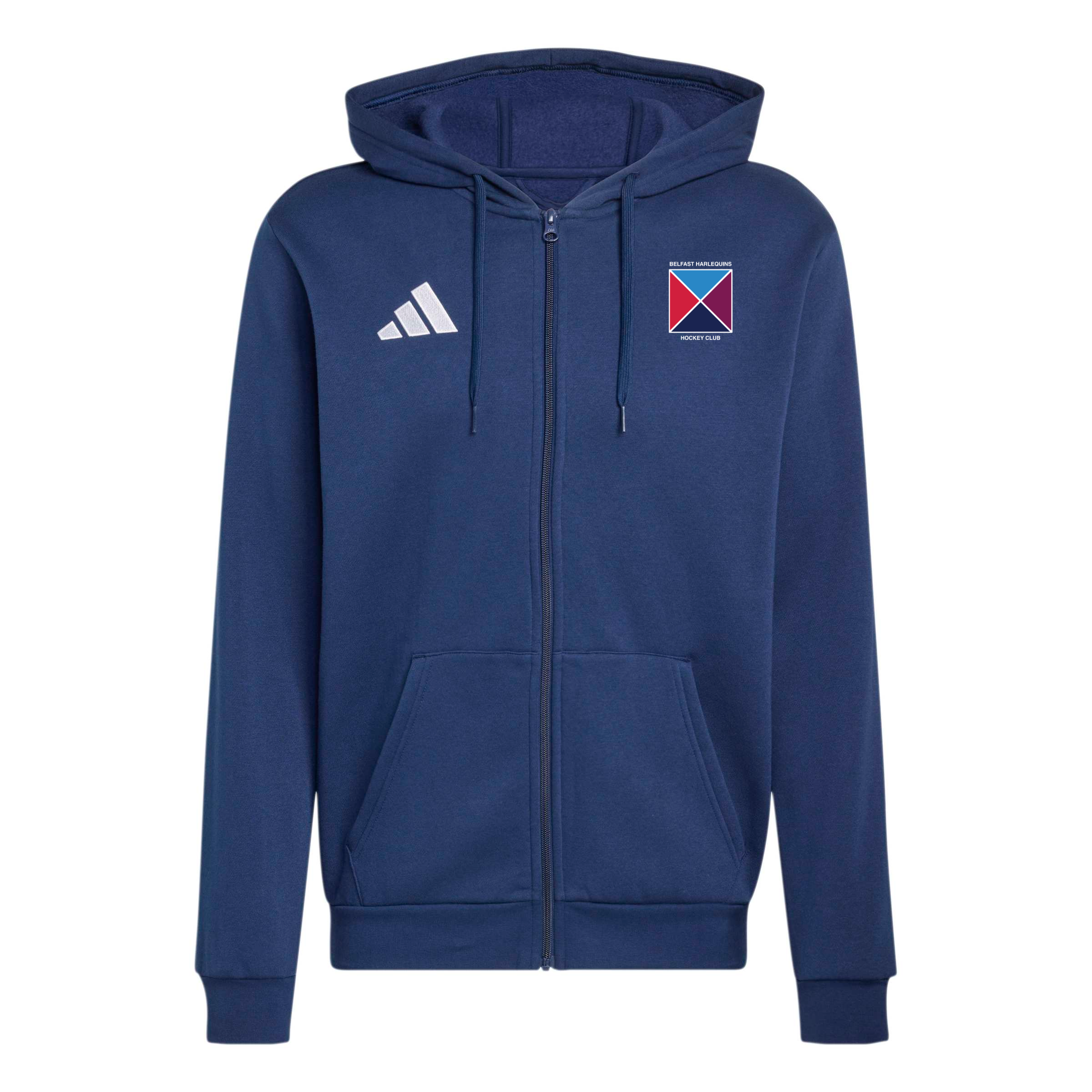Belfast Harlequins Hockey Club - Core Full-Zip Cotton Hoodie - Navy
