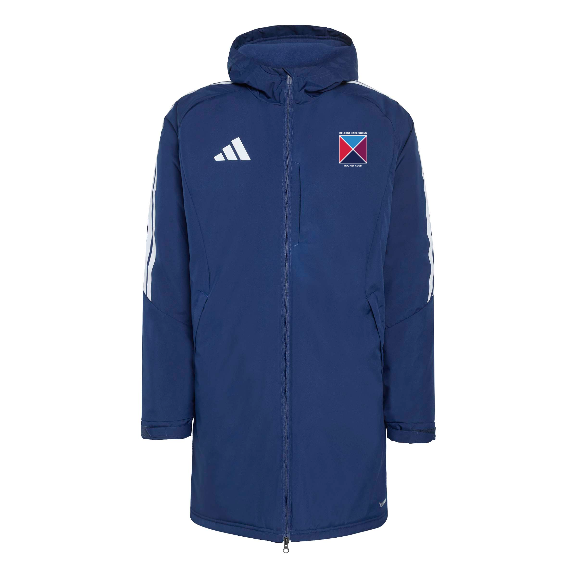 Belfast Harlequins Hockey Club - Advantage Hooded Stadium Parka - Navy
