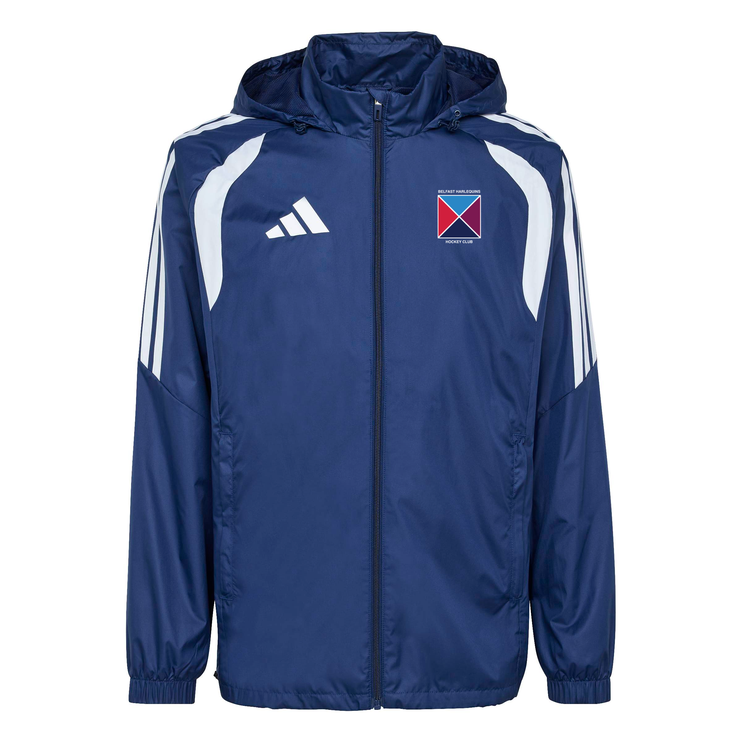 Belfast Harlequins Hockey Club - Advantage League Hooded Windbreaker - Navy