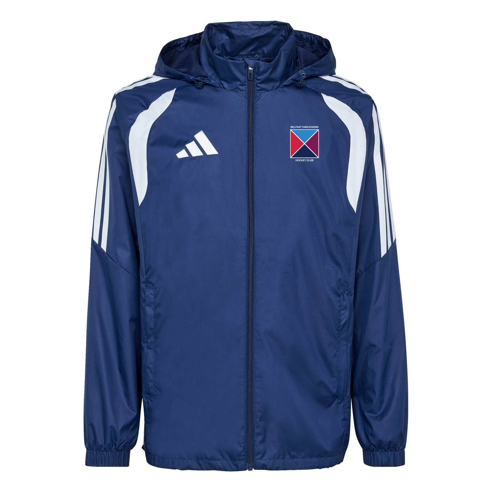 Belfast Harlequins Hockey Club - Advantage League Hooded Windbreaker - Navy