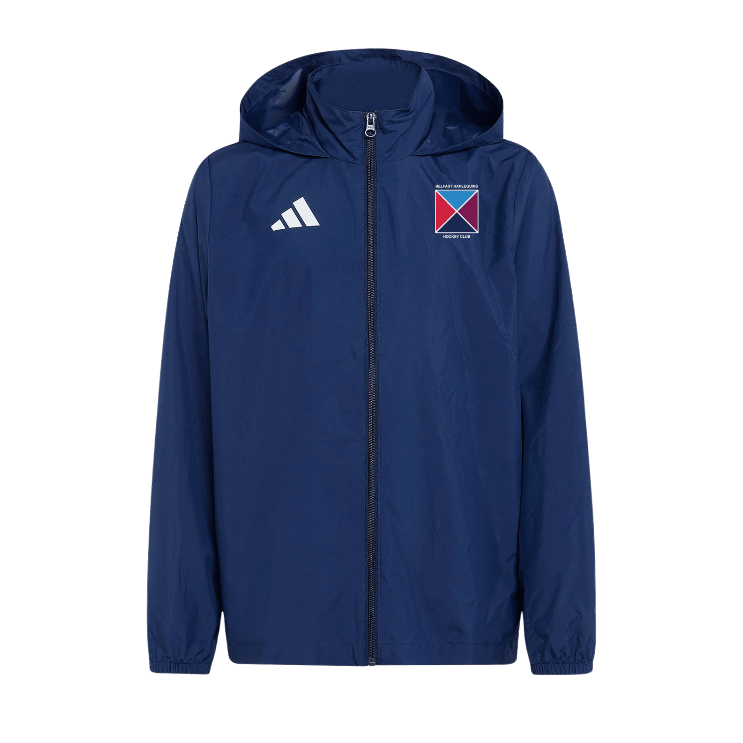 Belfast Harlequins Hockey Club - Core Hooded Multi Jacket - Navy -adidas- Stash Shop