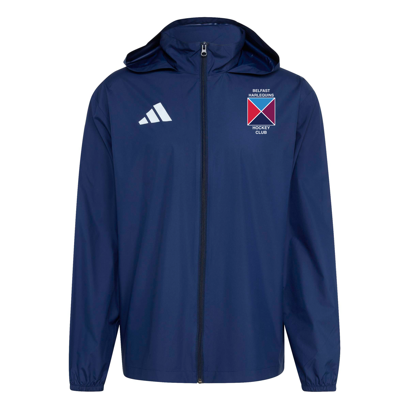 Belfast Harlequins Ladies Hockey Club - Core Hooded Multi Jacket - Navy