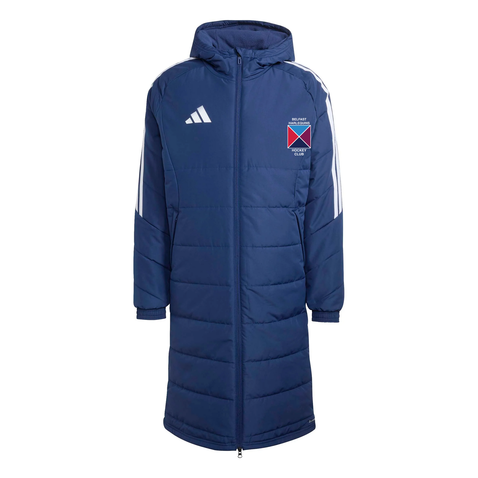 Belfast Harlequins Ladies Hockey Club - Advantage Hooded Long Coat - Navy