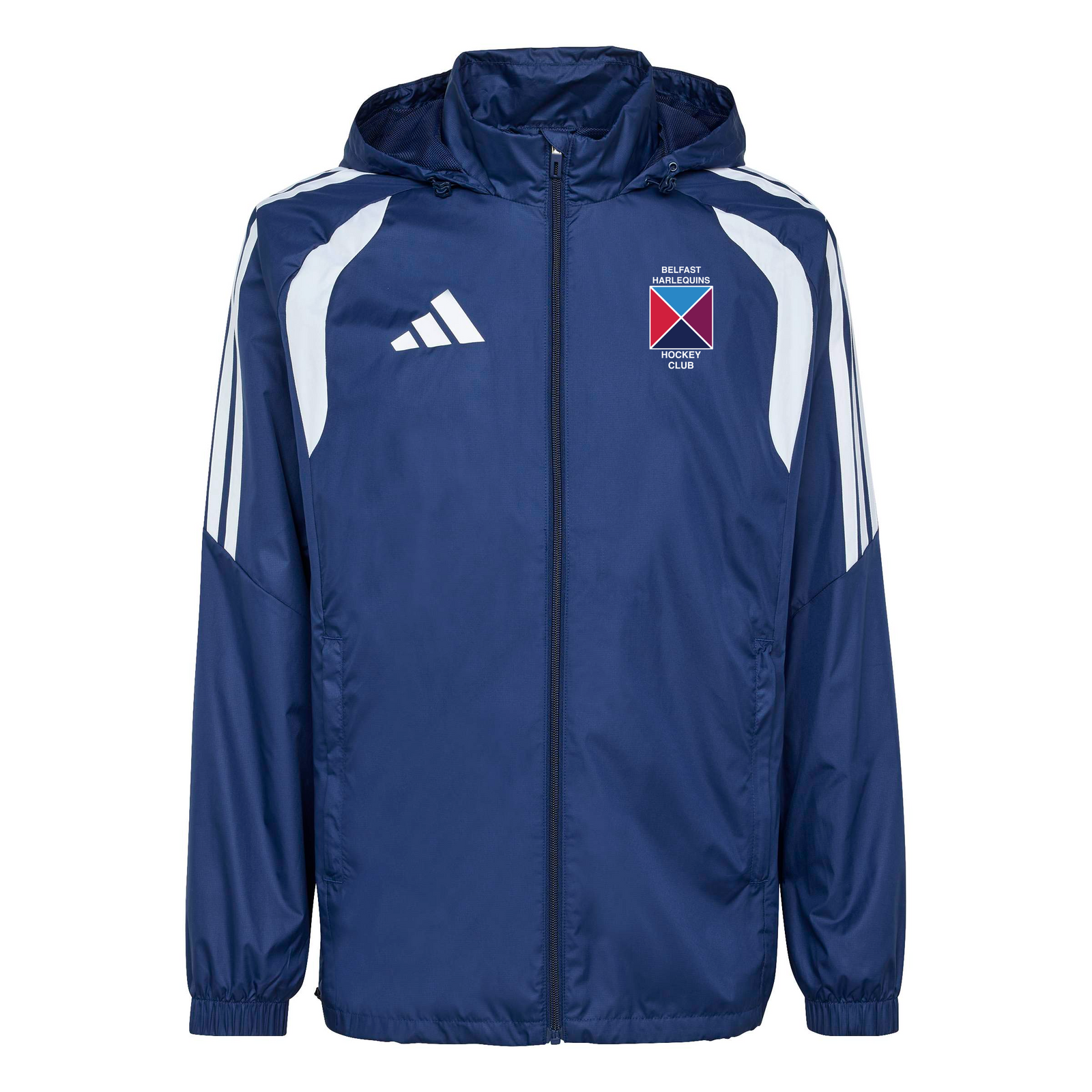 Belfast Harlequins Ladies Hockey Club - Advantage League Hooded Windbreaker - Navy
