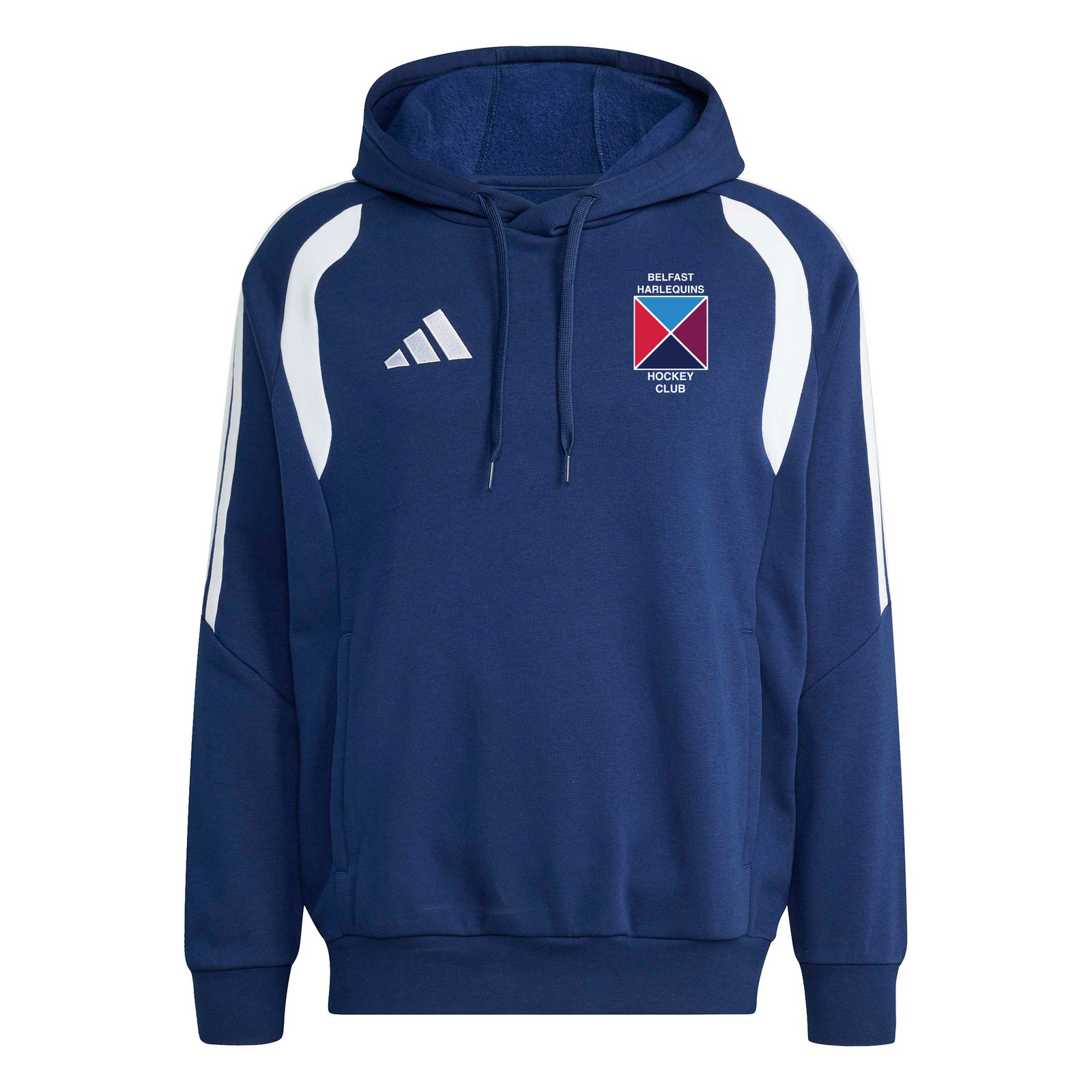 Belfast Harlequins Ladies Hockey Club - Advantage League Loose-Fit Pull-Over Cotton Hoodie - Navy