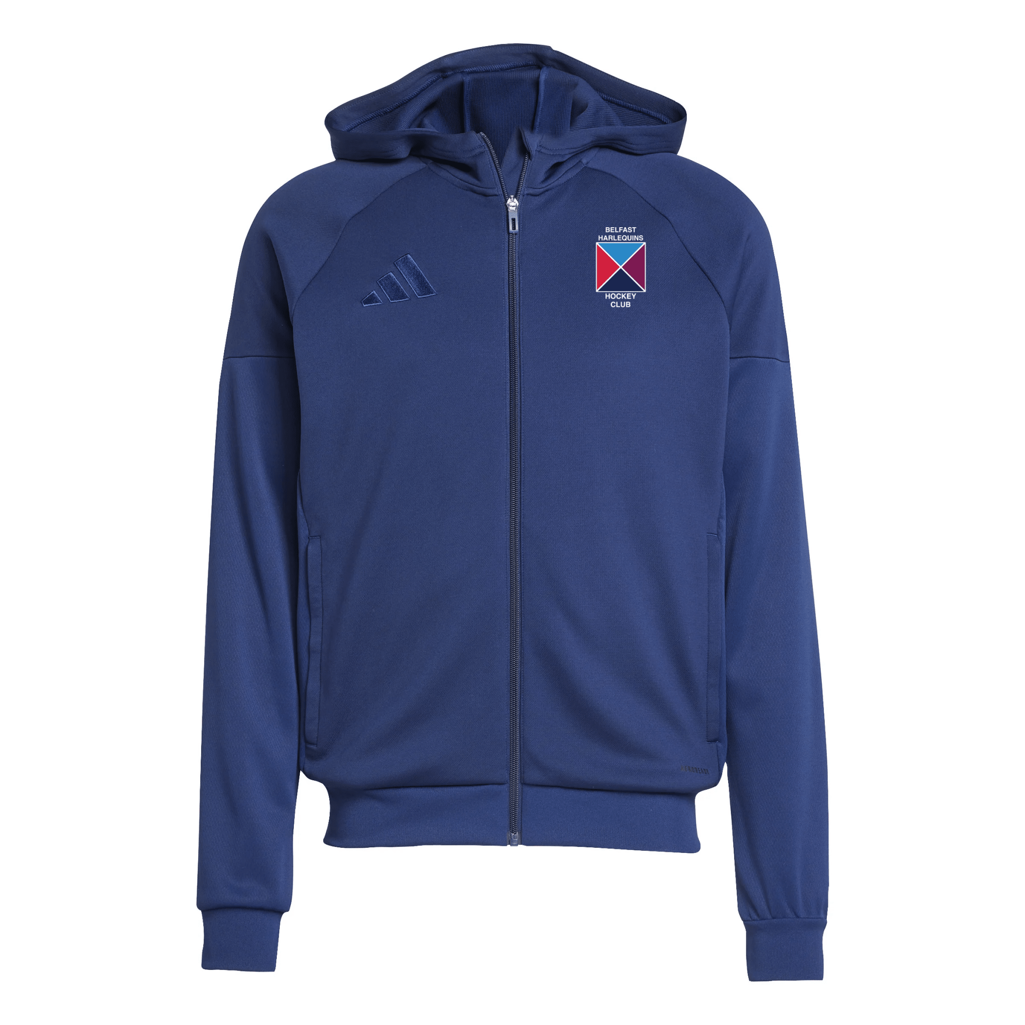 Belfast Harlequins Ladies Hockey Club - Advantage Full Zip Hoodie - Navy -adidas- Stash Shop