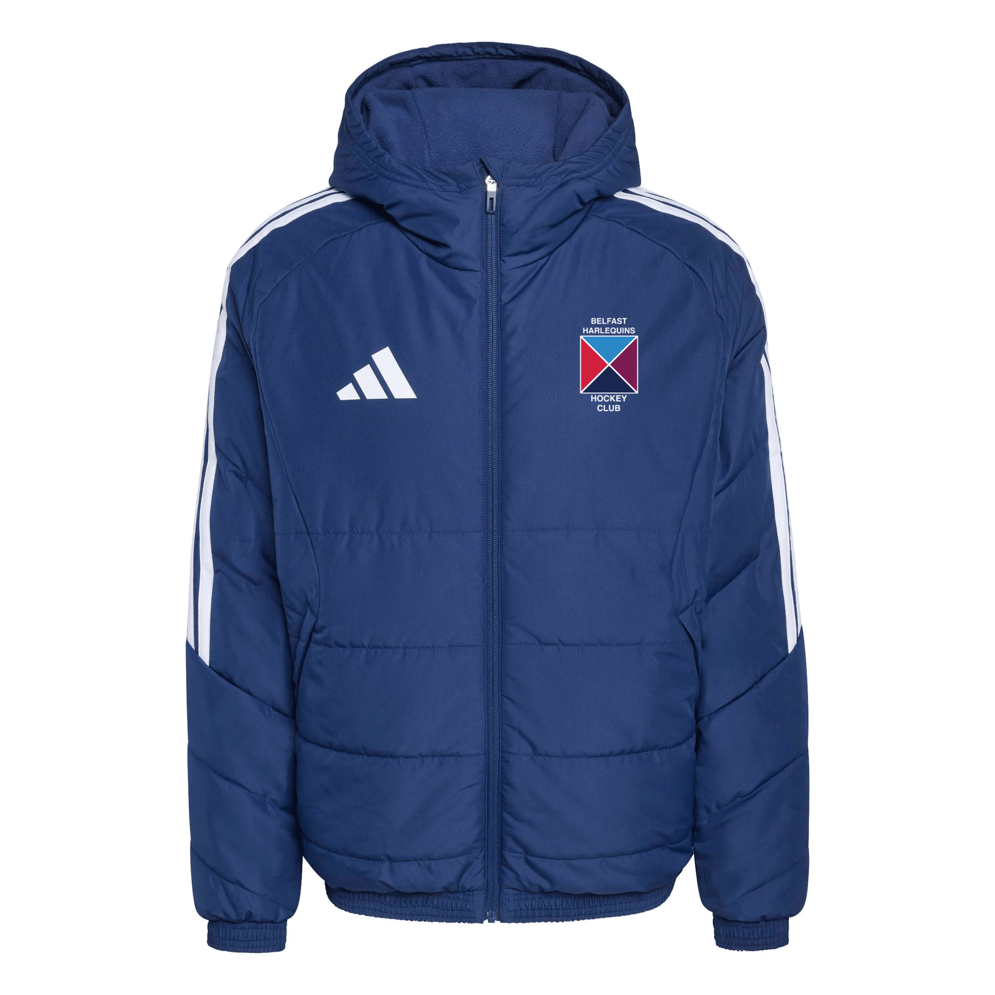 Belfast Harlequins Ladies Hockey Club - Advantage Hooded Winter Jacket - Navy -adidas- Stash Shop