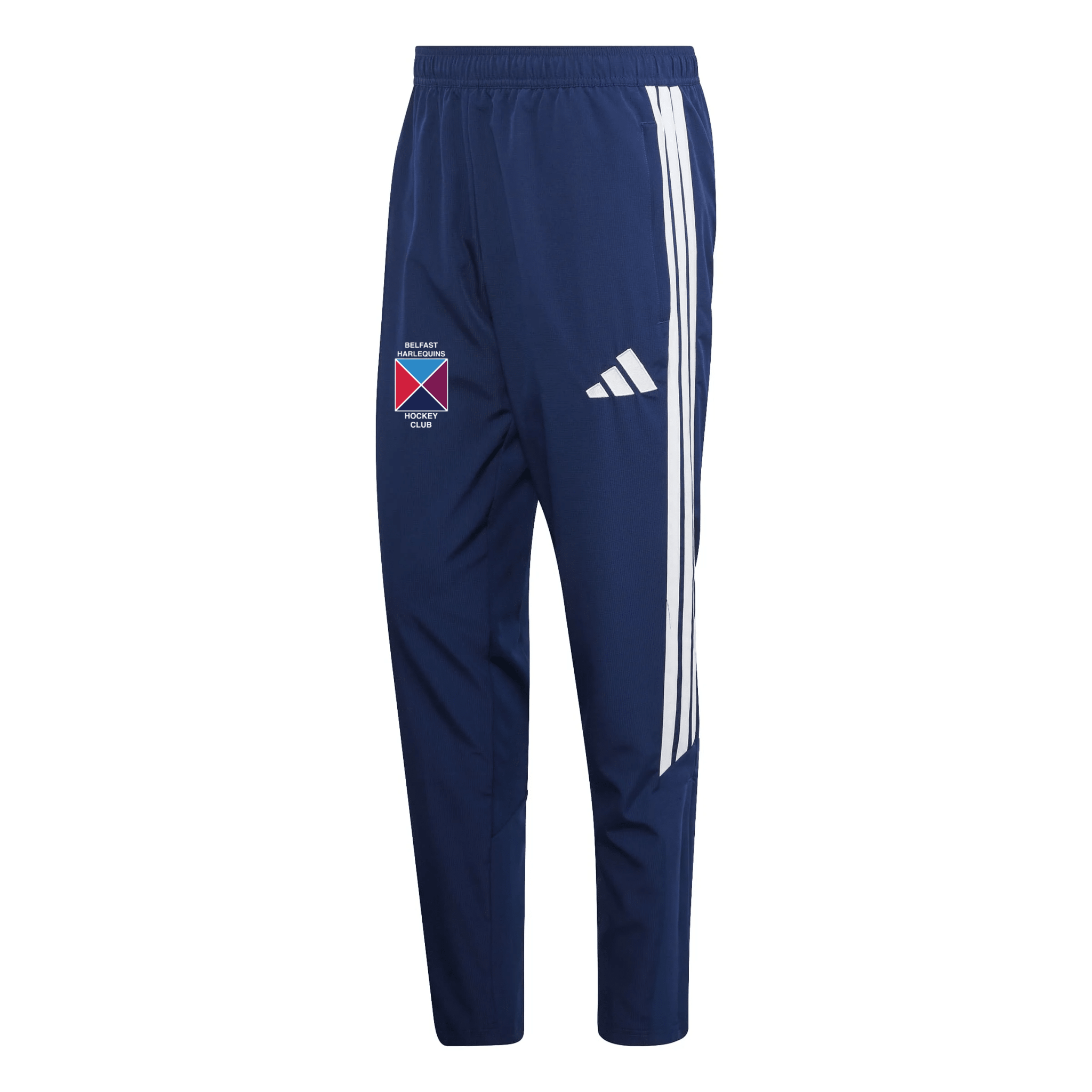 Belfast Harlequins Ladies Hockey Club - Advantage League Zip-Pocket Presentation Track Pants - Navy -adidas- Stash Shop