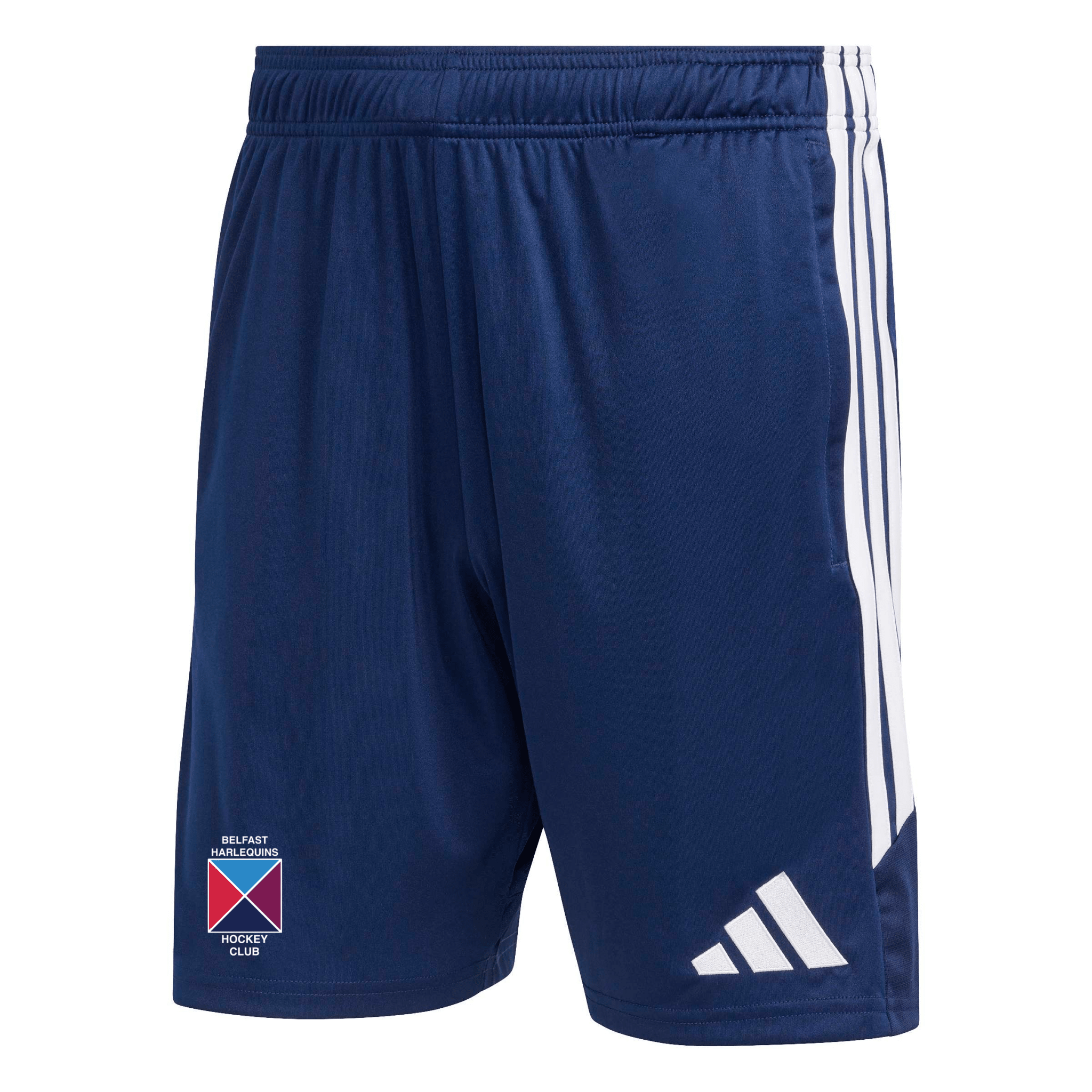 Belfast Harlequins Ladies Hockey Club - Advantage League Zip-Pocket Training Shorts - Navy -adidas- Stash Shop