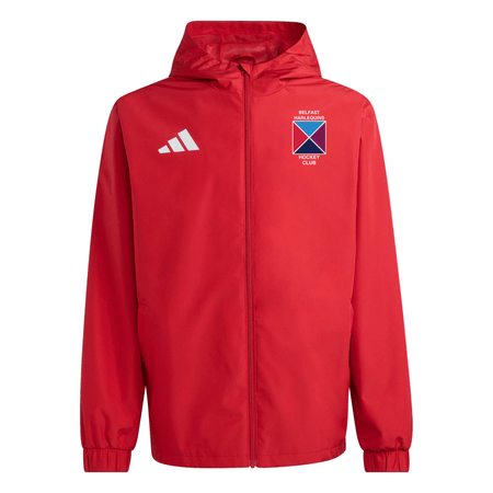 Belfast Harlequins Ladies Hockey Club - Core Hooded All-Weather Jacket - Red -adidas- Stash Shop
