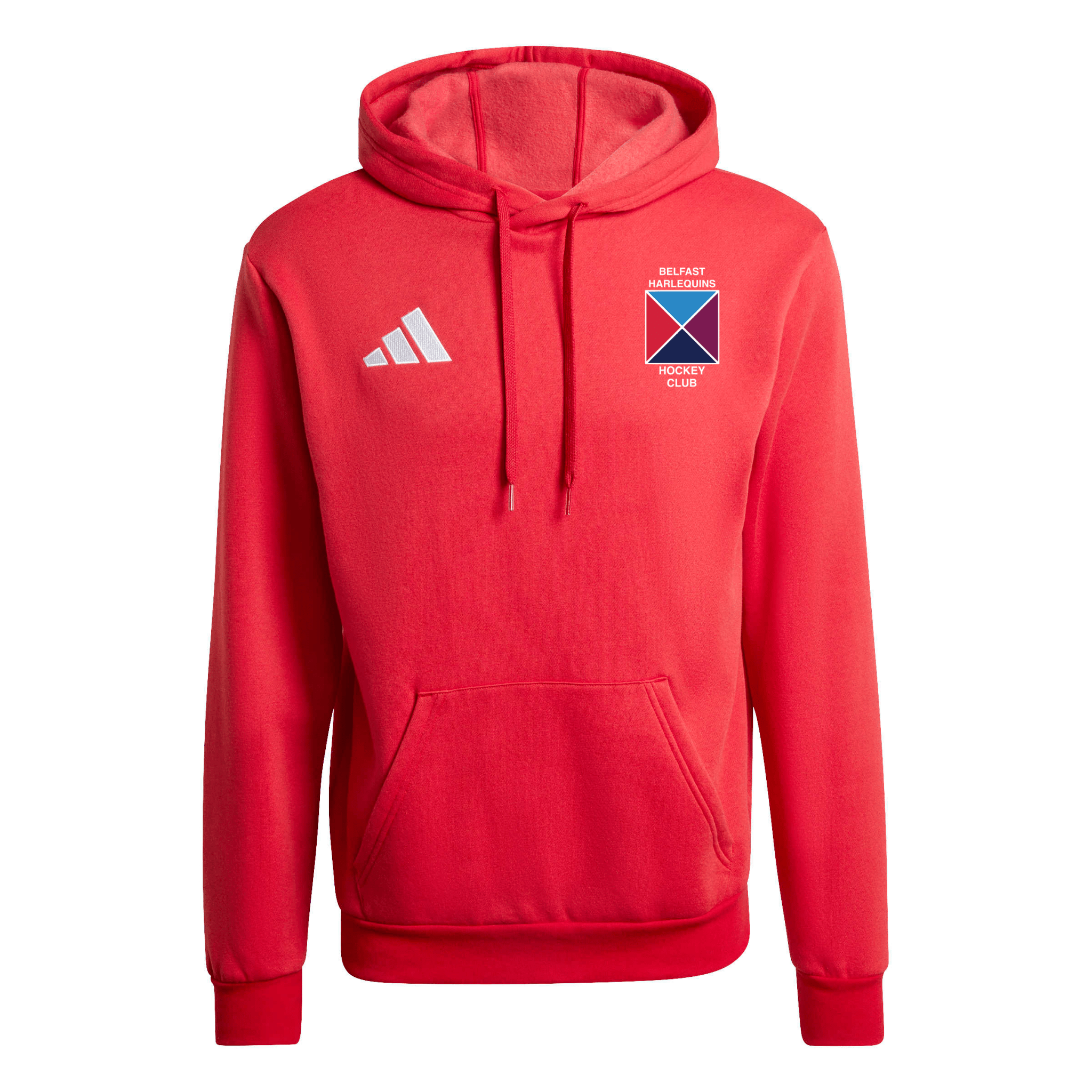 Belfast Harlequins Ladies Hockey Club - Core Pull-Over Cotton Hoodie - Red -adidas- Stash Shop