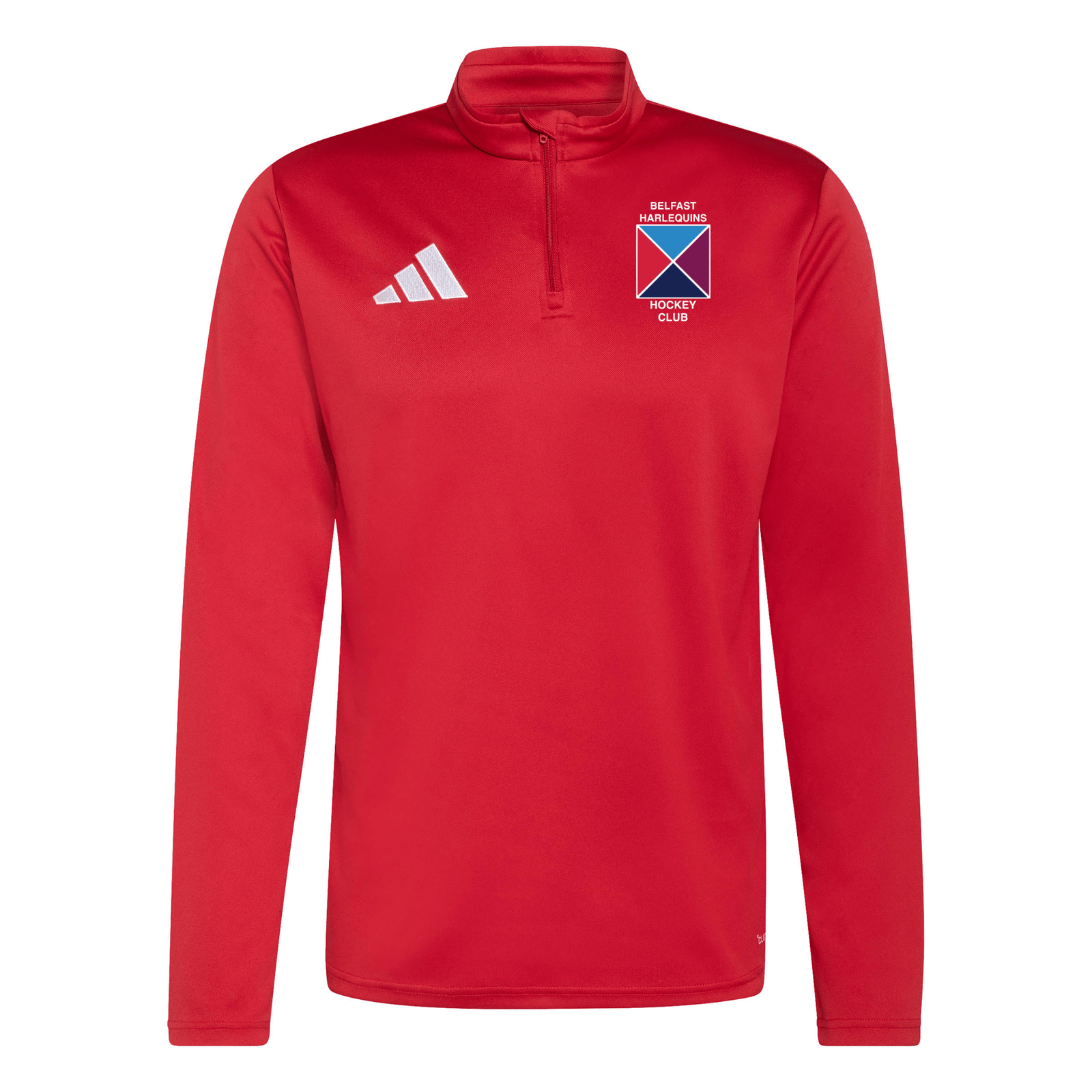 Belfast Harlequins Ladies Hockey Club Core Slim-Fit 1/4-Zip Training Top - Red -adidas- Stash Shop