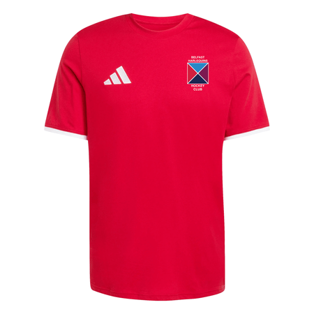 Belfast Harlequins Ladies Hockey Club - Core SS Cotton Tee - Red -adidas- Stash Shop