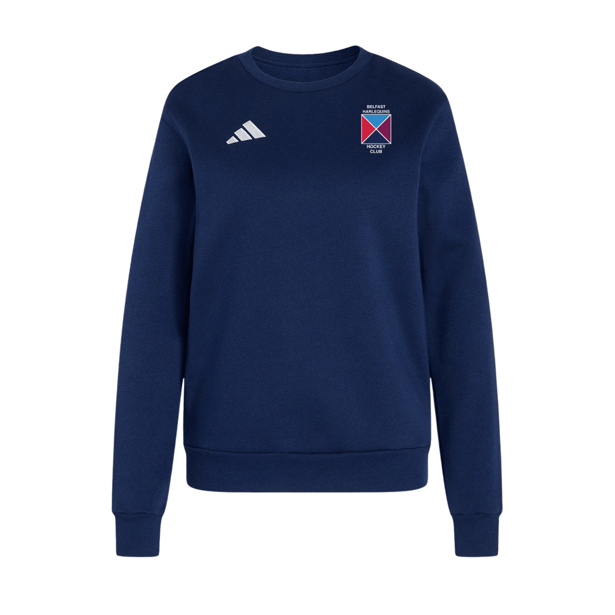 Belfast Harlequins Ladies Hockey Club - Womens Core Cotton Sweatshirt - Navy -adidas- Stash Shop