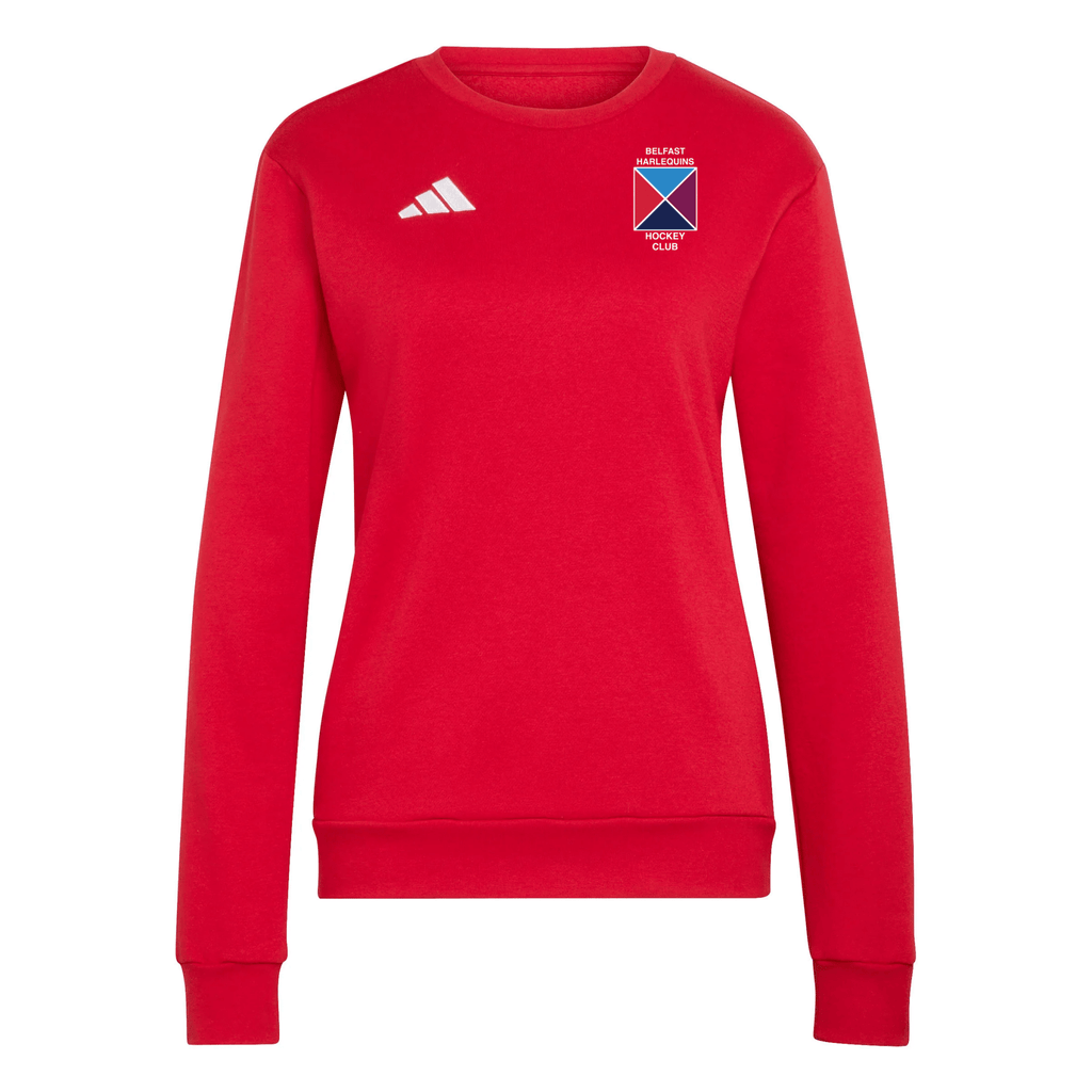 Belfast Harlequins Ladies Hockey Club - Womens Core Cotton Sweatshirt - Red -adidas- Stash Shop